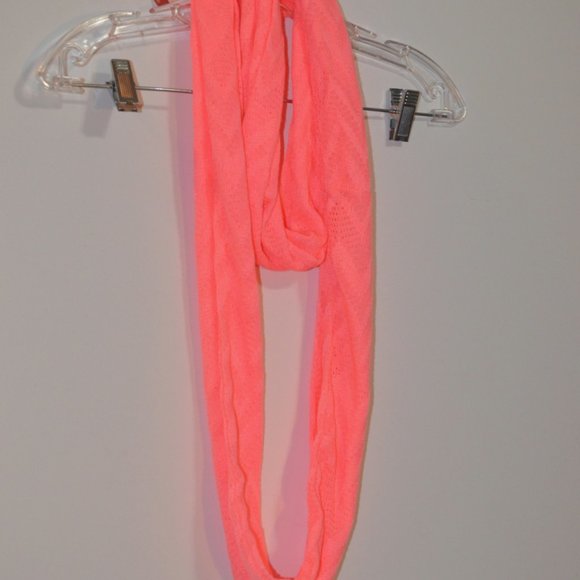 No Boundaries Neon Orange-Pink Scarf Rounded Polyester L/G (11-13) - Picture 4 of 6